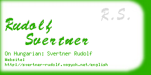 rudolf svertner business card